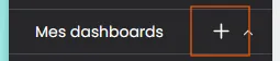 Bouton création d'un dashboard personnel