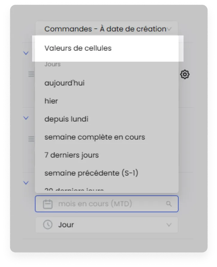 Champs début et fin pour les cellules de date