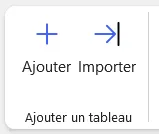 Options de création d'une analyse Excel