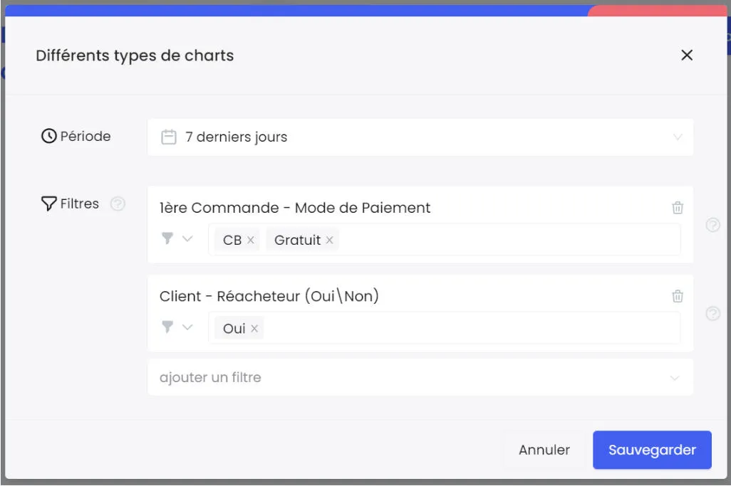 Configuration de la période par défaut