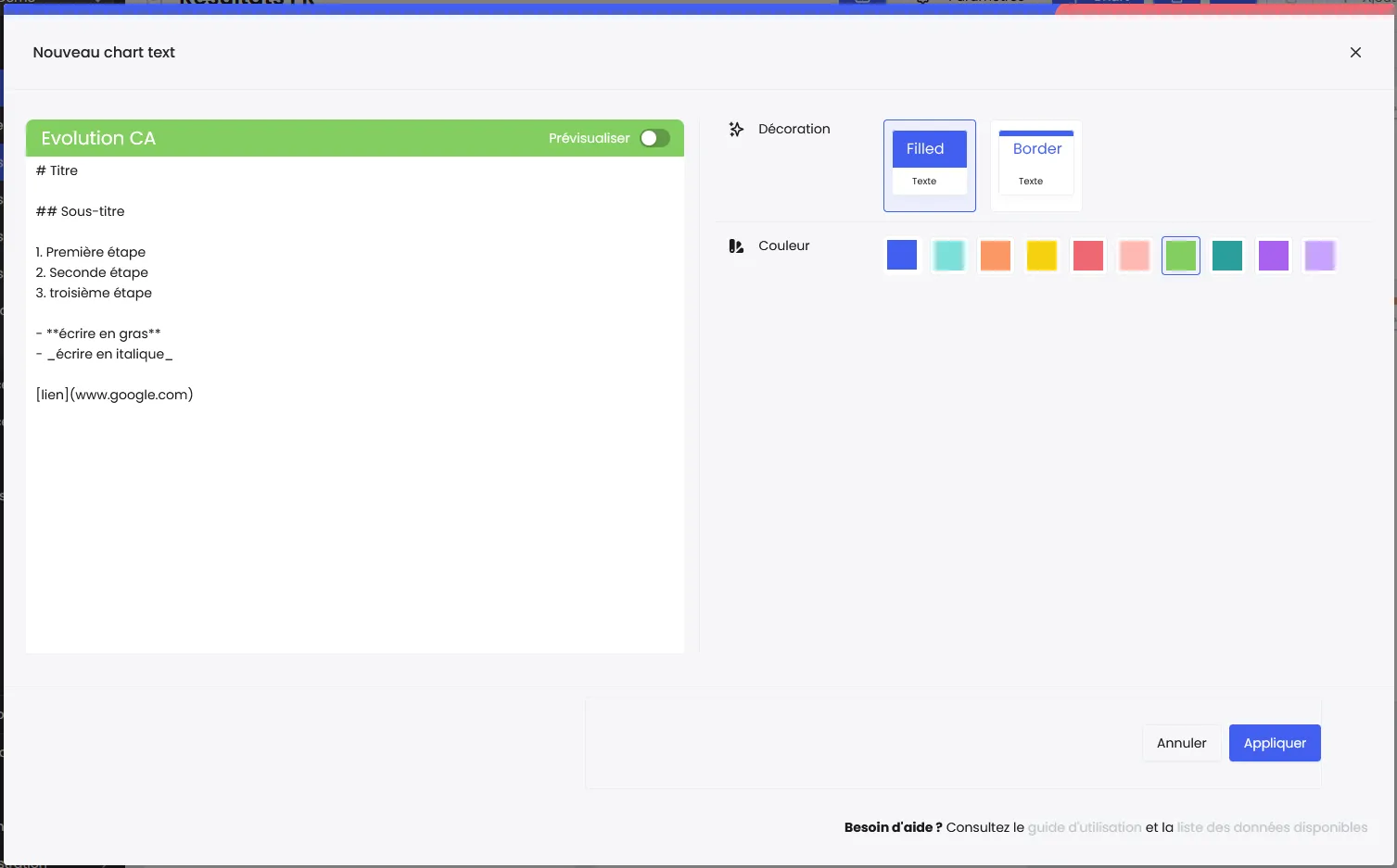 Placeholder — Éditeur de Text Box