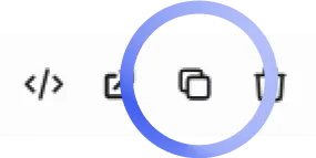 Bouton de duplication d'un workspace