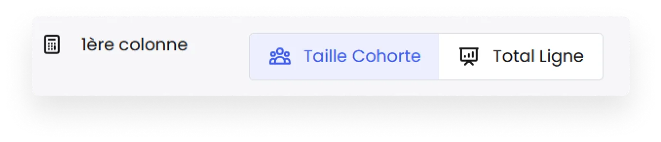 Option taille cohorte en première colonne
